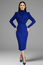 Women's High Neck Maxi Dress – Long Sleeve Occasion Dress
