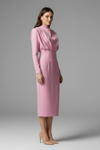 Women's High Neck Maxi Dress – Long Sleeve Occasion Dress