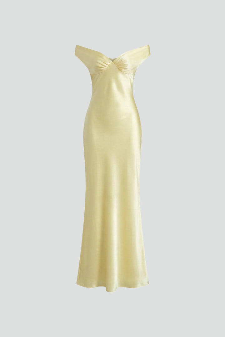 Women's Off-Shoulder Maxi Dress – Elegant Evening Dress