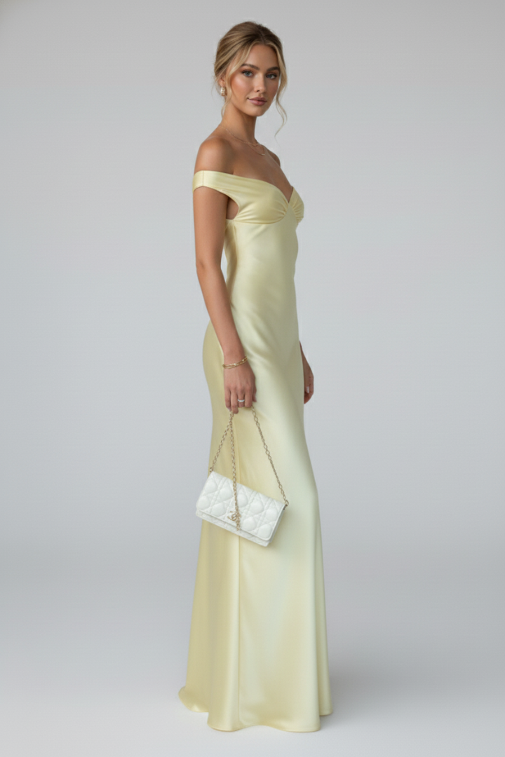 Women's Off-Shoulder Maxi Dress – Elegant Evening Dress