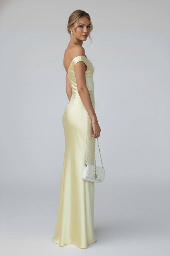 Women's Off-Shoulder Maxi Dress – Elegant Evening Dress