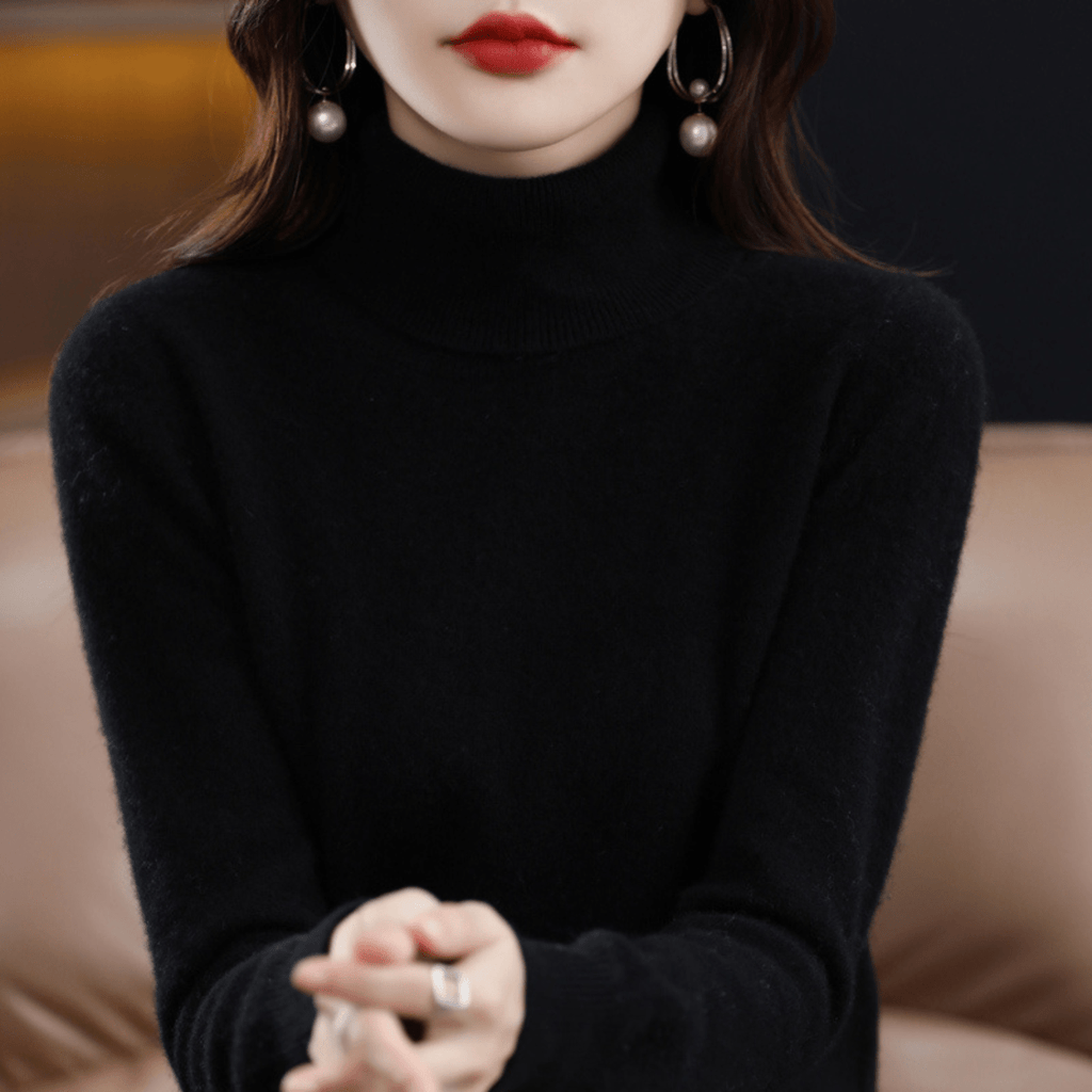Women's Roll Neck Sweater – Classic Warm Winter Knit Sweater