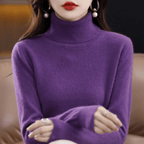 Women's Roll Neck Sweater – Classic Warm Winter Knit Sweater
