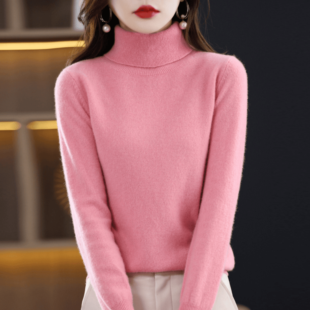 Women's Roll Neck Sweater – Classic Warm Winter Knit Sweater