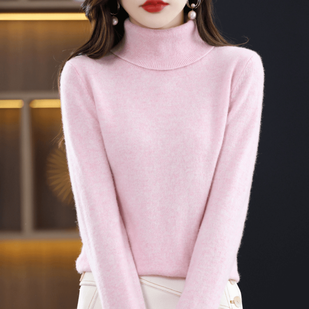 Women's Roll Neck Sweater – Classic Warm Winter Knit Sweater