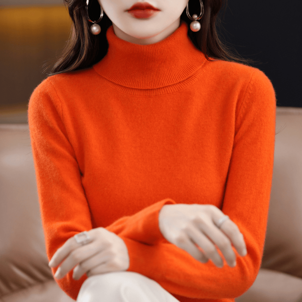 Women's Roll Neck Sweater – Classic Warm Winter Knit Sweater