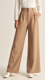 Women's High Waist Pants – Wide Leg Casual Pants – Aviana