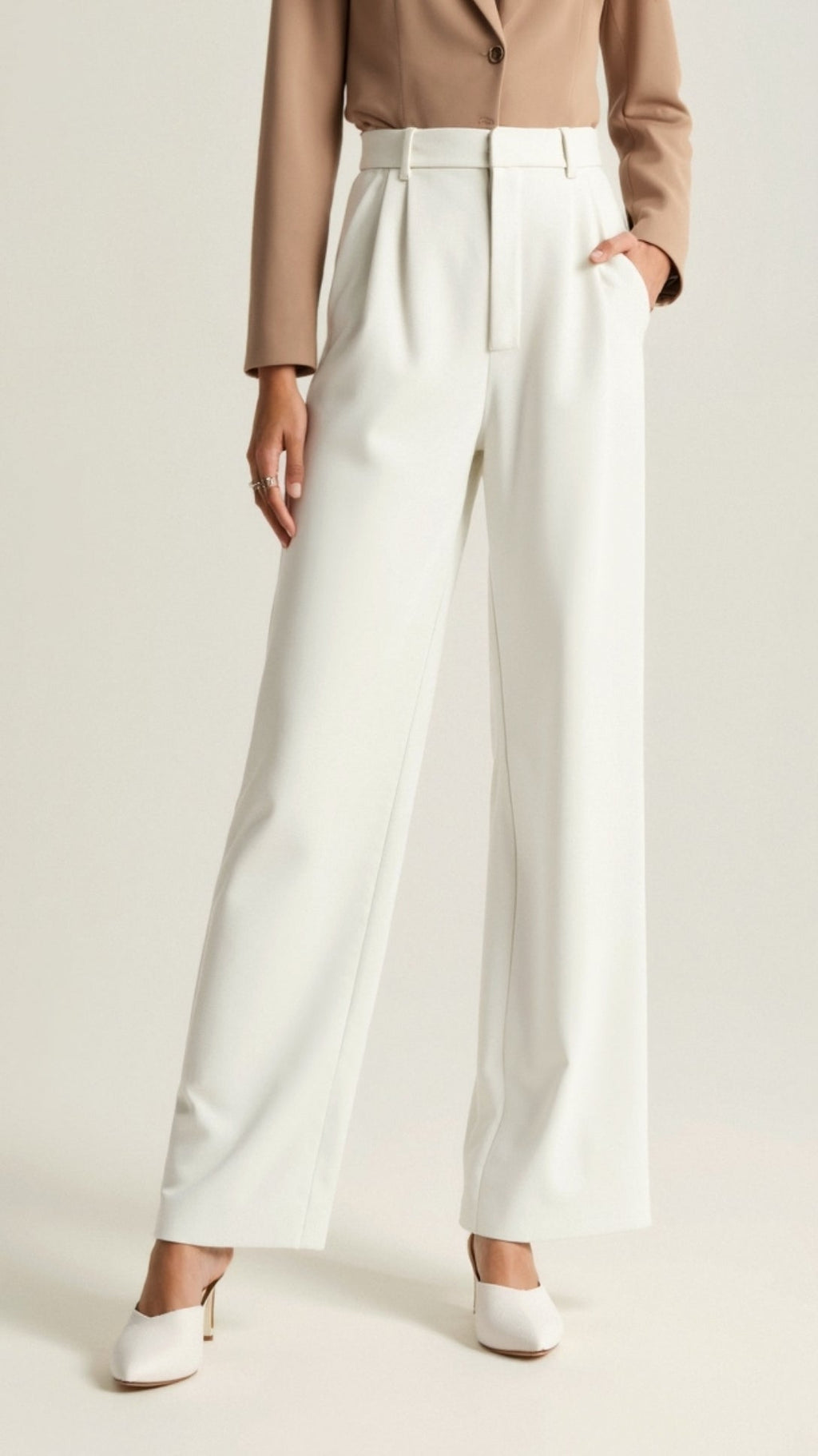 Women's High Waist Pants – Wide Leg Casual Pants – Aviana