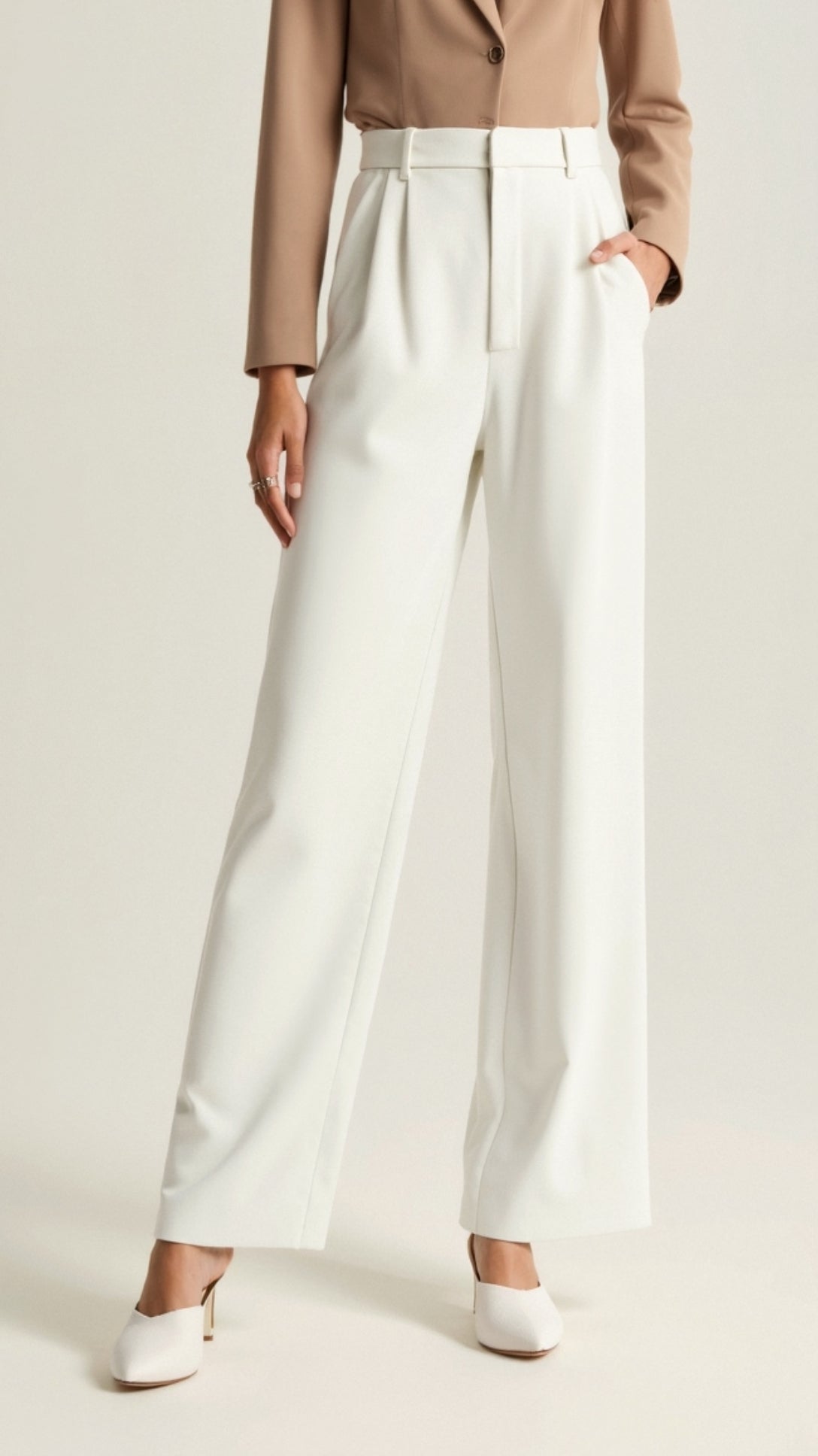 Women's High Waist Pants – Wide Leg Casual Pants – Aviana