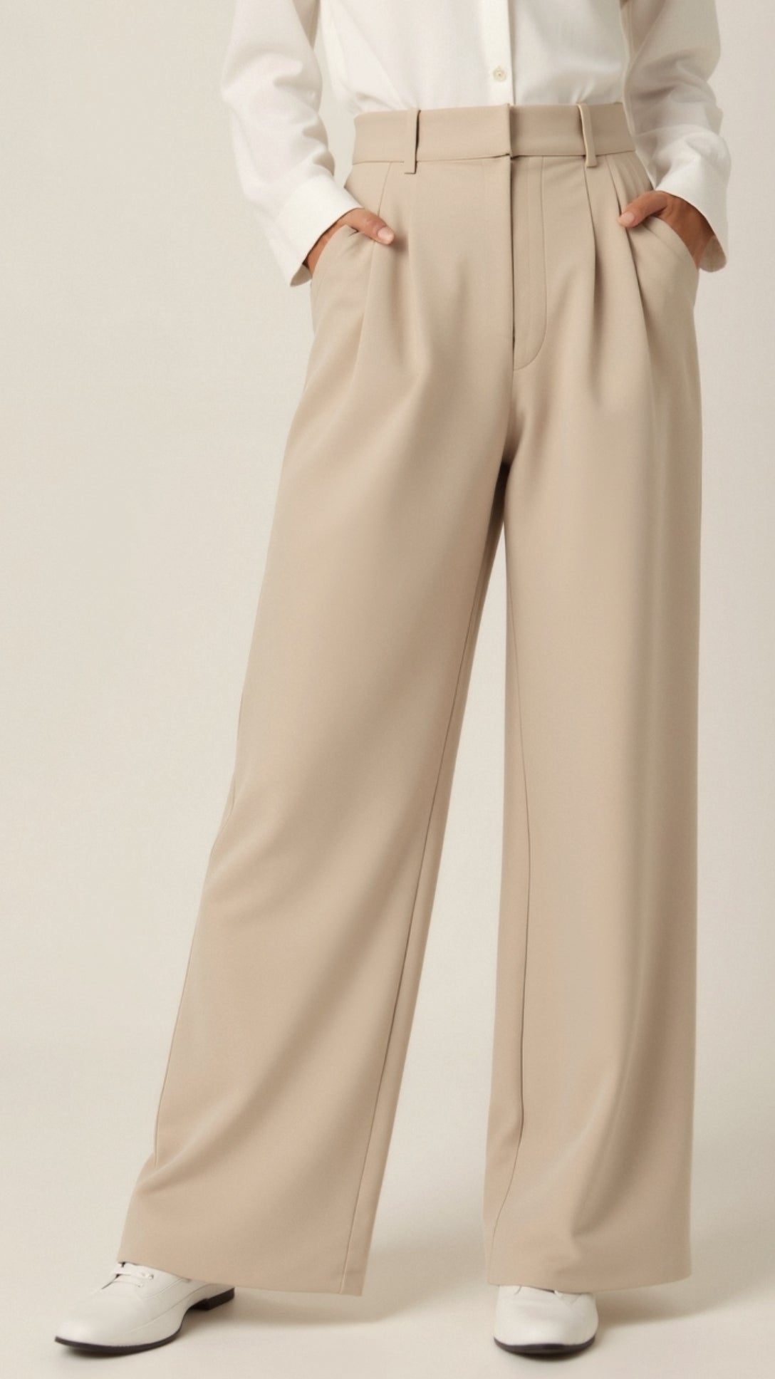 Women's High Waist Pants – Wide Leg Casual Pants – Aviana