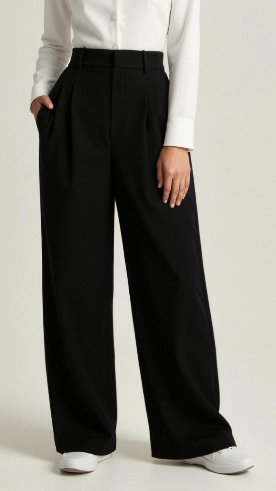 Women's High Waist Pants – Wide Leg Casual Pants – Aviana