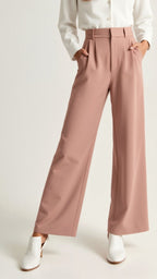 Women's High Waist Pants – Wide Leg Casual Pants – Aviana