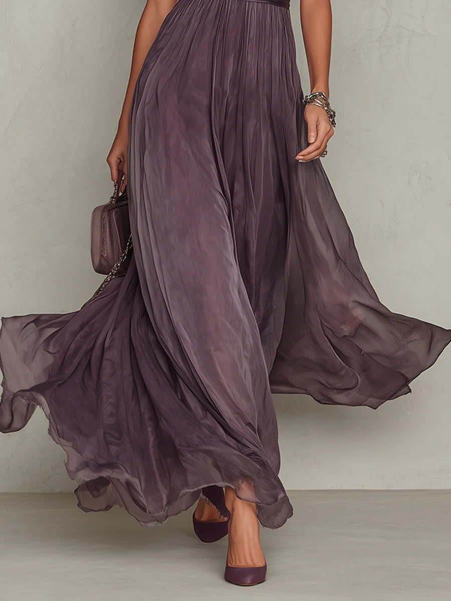 Women's Sleeveless Midi Dress – High Neck Pocket Summer Dress