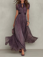 Women's Sleeveless Midi Dress – High Neck Pocket Summer Dress