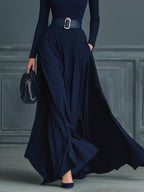 Women's Knit Maxi Dress – High Neck Sweater Dress