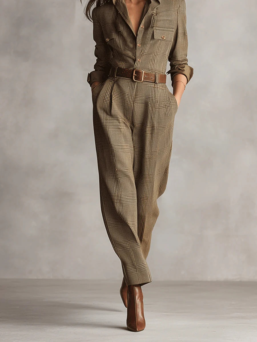 Women's Tailored Formal Jumpsuit – Fitted Evening Occasion Jumpsuit