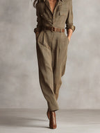 Women's Tailored Formal Jumpsuit – Fitted Evening Occasion Jumpsuit