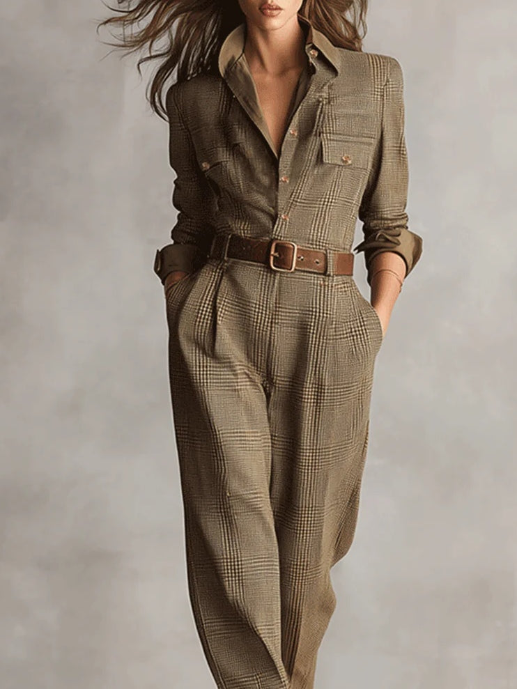 Women's Tailored Formal Jumpsuit – Fitted Evening Occasion Jumpsuit