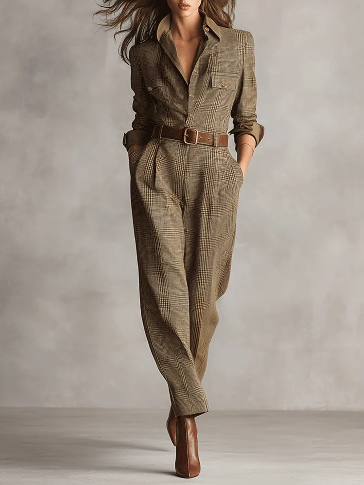 Women's Tailored Formal Jumpsuit – Fitted Evening Occasion Jumpsuit
