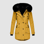 Women's Hooded Quilted Winter Coat – Waterproof Padded Longline Jacket