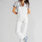 Valerie | Denim Look Button Front Jumpsuit
