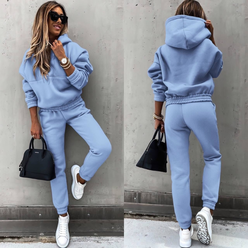 Women's Oversized Hoodie Jogger Set – High Waist Casual Tracksuit Set