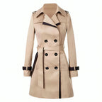 Women's Button Front Trench Coat – Classic Longline Coat