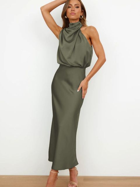 Women's Off-Shoulder Maxi Dress – Bodycon Formal Evening Cocktail Dress