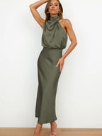 Women's Off-Shoulder Maxi Dress – Bodycon Formal Evening Cocktail Dress