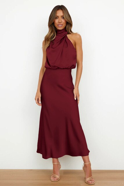 Women's Off-Shoulder Maxi Dress – Bodycon Formal Evening Cocktail Dress