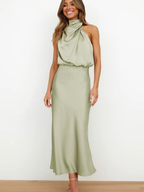 Women's Off-Shoulder Maxi Dress – Bodycon Formal Evening Cocktail Dress