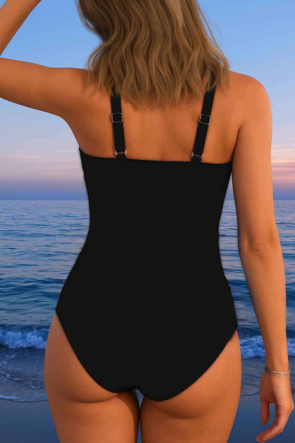 Women's Printed One-Piece Swimsuit – Tummy Control Swimwear – Violette