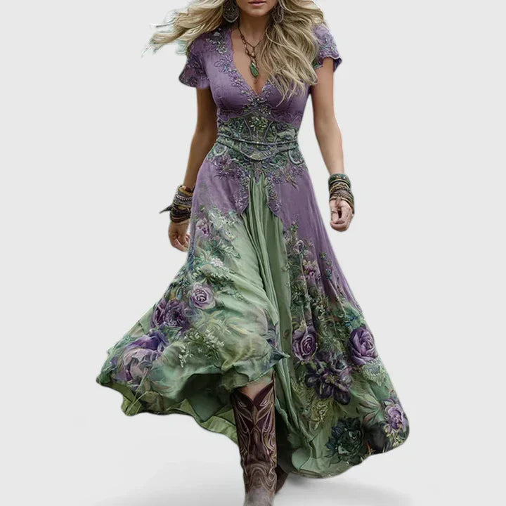 Women's Elegant Maxi Dress – Flowing Occasion Dress – Sydneighh