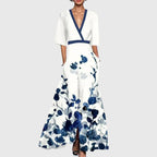 Women's Elegant Maxi Dress – Long Sleeve Evening Dress – Margaret