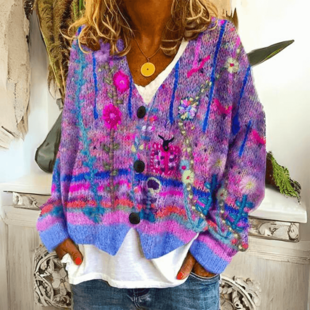 Women's Relaxed Knit Everyday Cardigan – Long Sleeve Cardigan