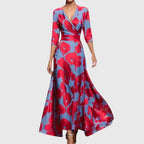 Women's Elegant Maxi Dress – Long Sleeve Evening Dress – Margaret