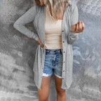 Women's Lightweight Knit Cardigan – Button Front Everyday Layer