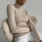 Women's Turtleneck Sweater – Classic Roll Neck Winter Sweater