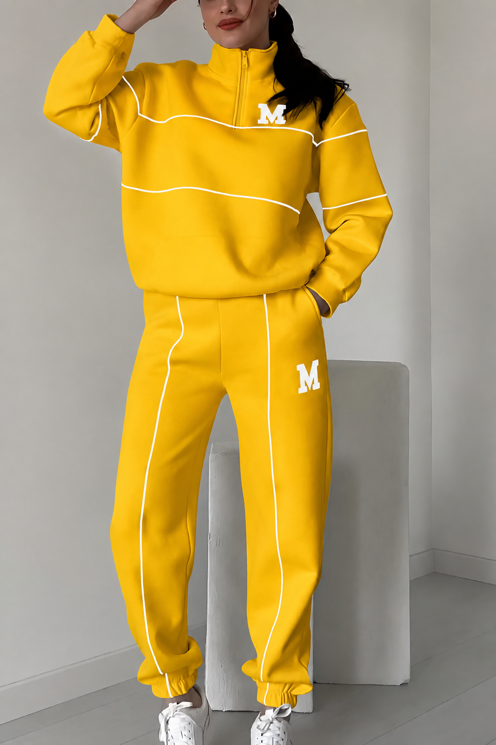 Women's Half-Zip Jogger Set – Quarter Zip Tracksuit Set