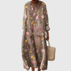 Women's Geometric Dress – Printed Midi Dress – Stephanie