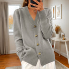Women's Heart Button Knit Cardigan – Soft Everyday Sweater