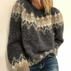 Women's Relaxed Christmas Sweater – Festive Winter Knit Sweater
