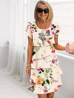 Avery | Floral Pleated Midi Dress