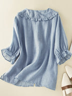 Women's Ruffle Collar Blouse – Peter Pan Blouse