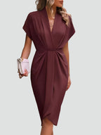Women's Wrap Midi Dress – Belted Occasion Dress