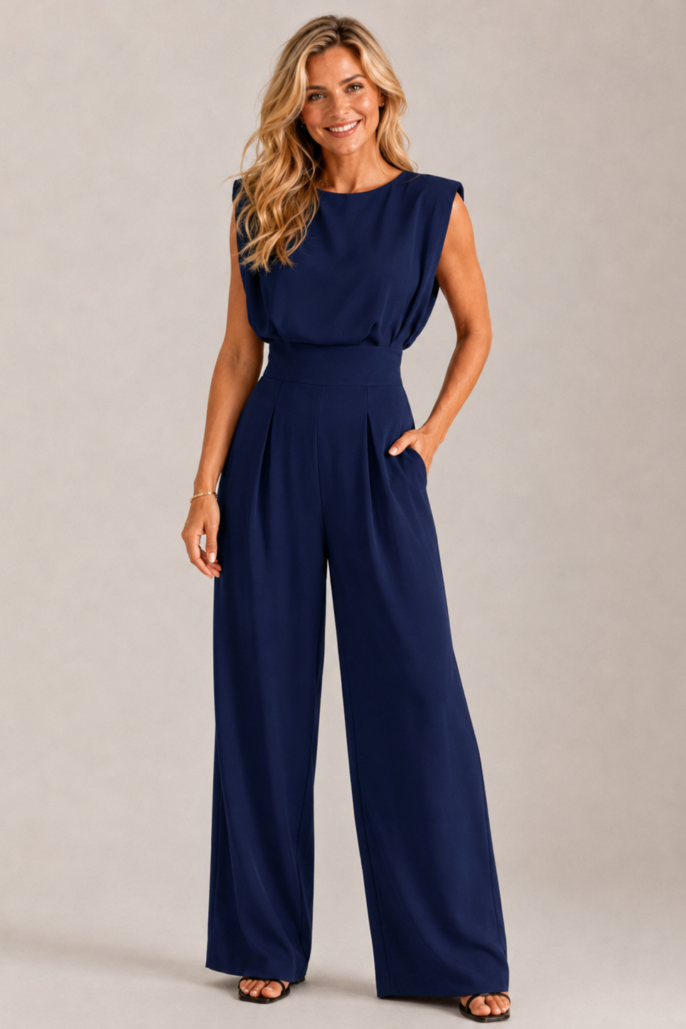 Women's Straight Leg Jumpsuit – Sleeveless Utility Jumpsuit