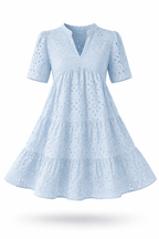 Women's Broderie Midi Dress – Embroidered Summer Dress