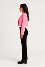 Women's Cropped Blazer – Tailored Notched Collar Blazer – Harper