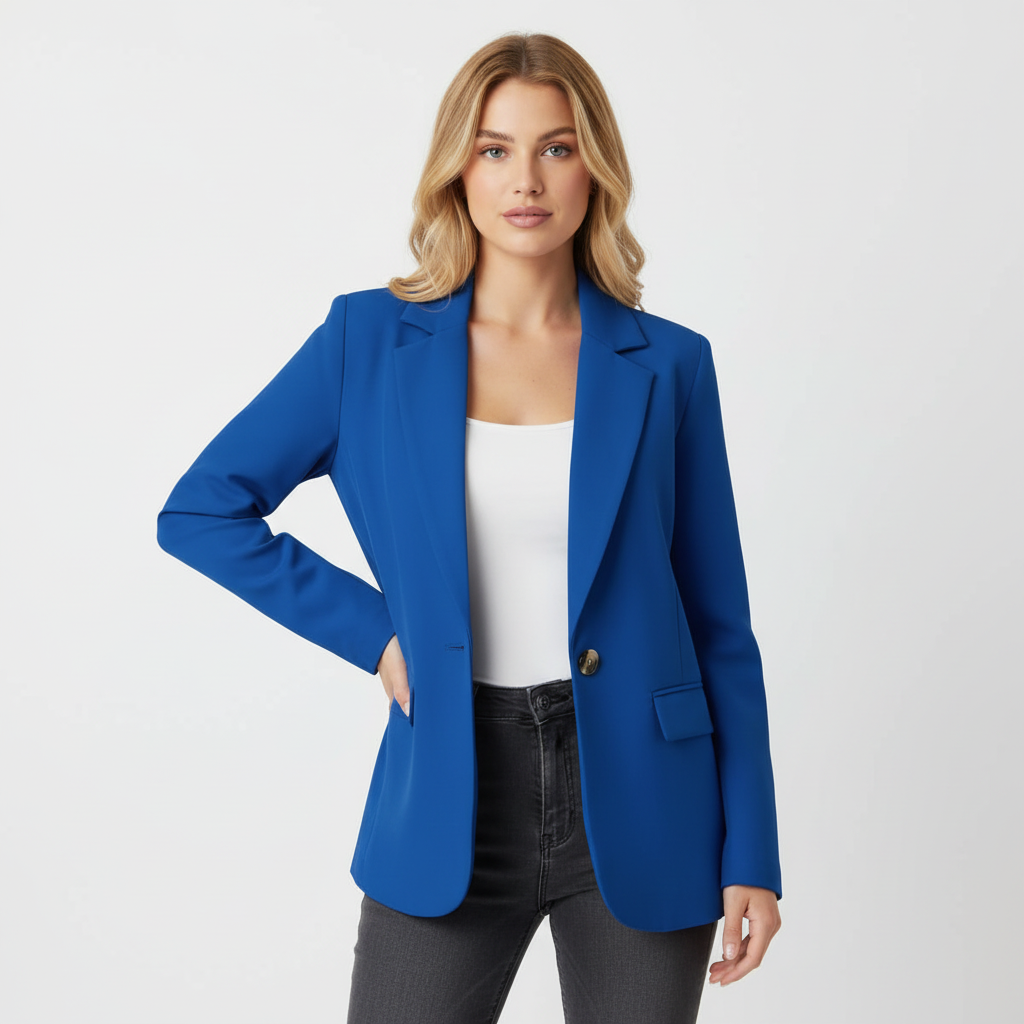 Women's Tailored Slim Fit Blazer – Long Sleeve Office Blazer – Madison