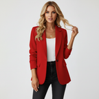 Women's Tailored Slim Fit Blazer – Long Sleeve Office Blazer – Madison